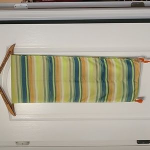 Gorgeous colored scarf! Green, orange, tan, white, slight snag down the middle